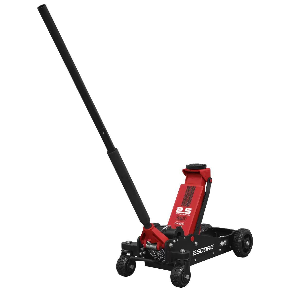 Sealey 2500RG Big Wheel Hybrid Trolley Jack for Off-Road Vehicles 4 x 4s with Super Rocket Lift 2.5 Tonne