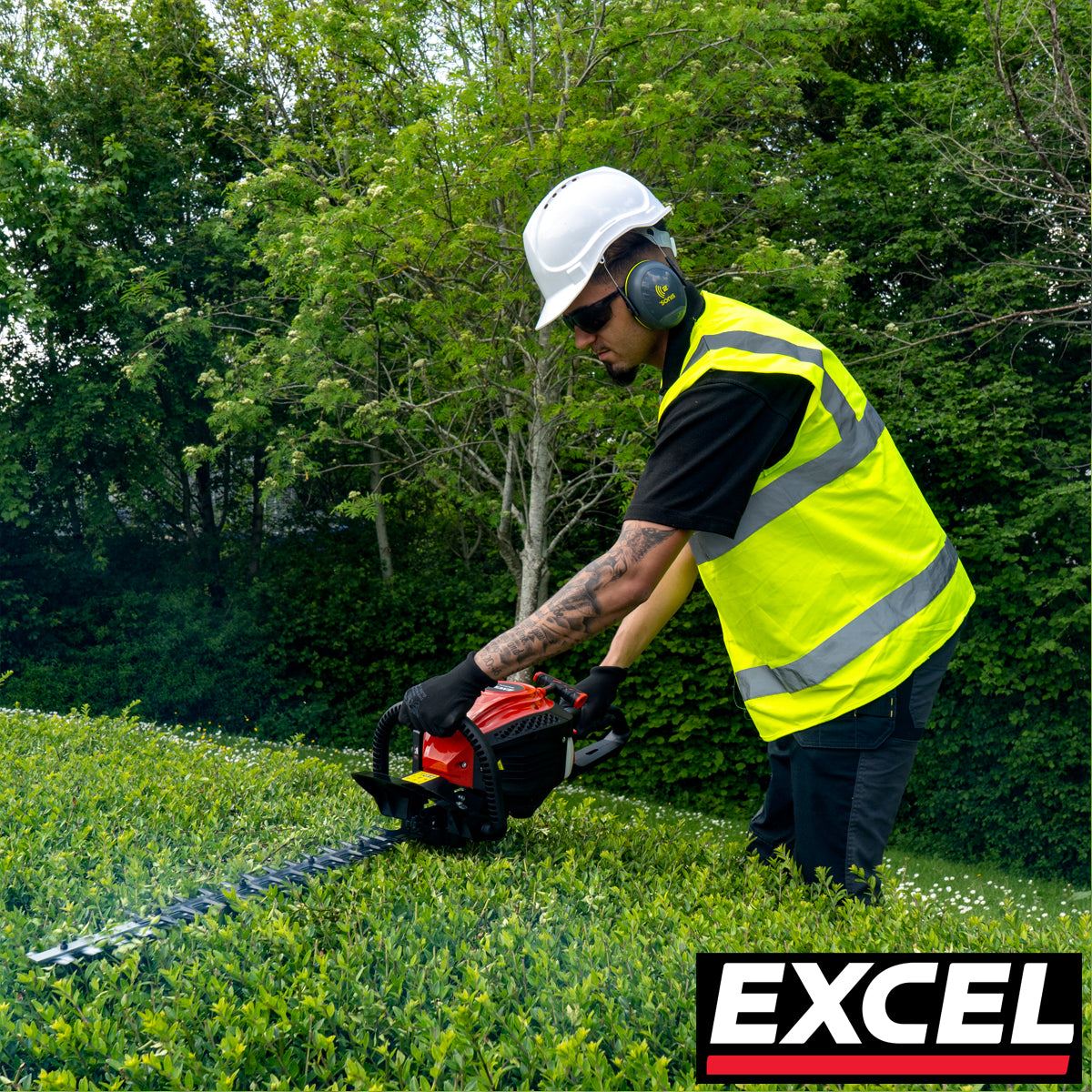 Excel 600mm 25cc Petrol Hedge Trimmer with Engine Oil