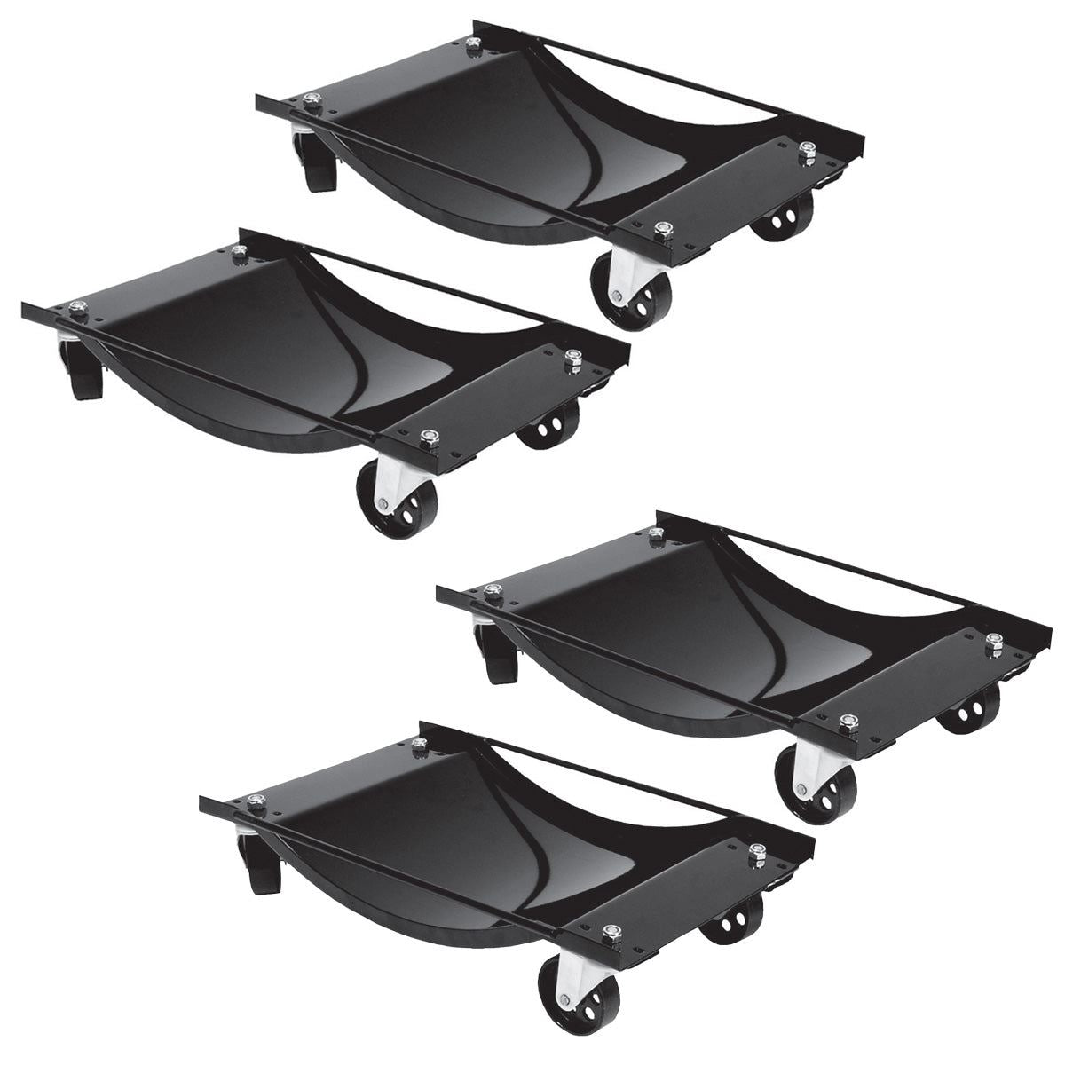Big Red Torin 400 kg Heavy Duty Vehicle Mover Car Dolly Pack of 4