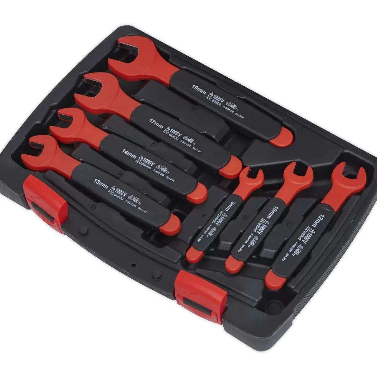 Sealey AK63171 Insulated Open-End Spanner Set 7pc VDE Approved