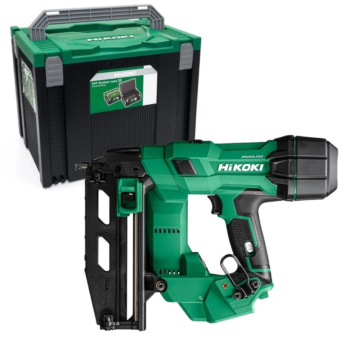 HiKOKI NT1865DSAW9Z 18V 16G Straight Finish Nailer With 1 x 2.0Ah Battery Charger & Case
