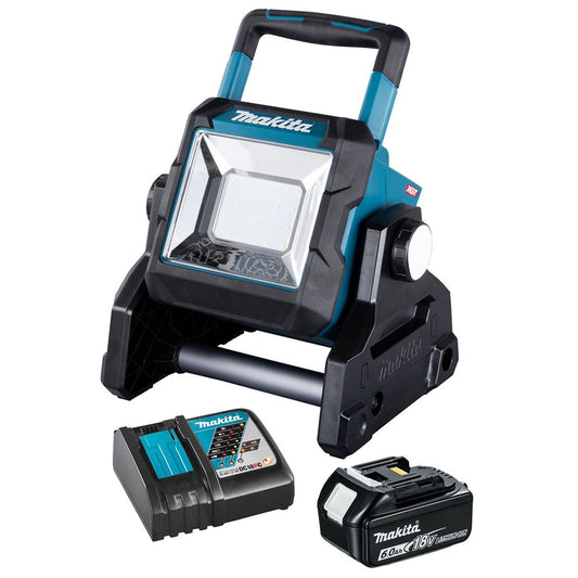 Makita ML003G 18V / 40Vmax LXT / XGT Cordless LED Work Light with 1 x 6.0Ah Battery & Charger