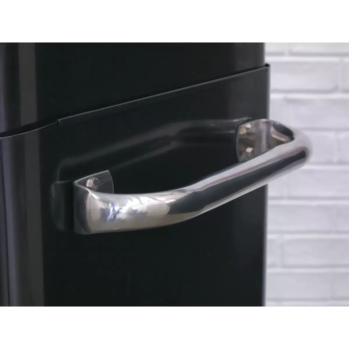 Sealey AP41206BR Rollcab 6 Drawer Wide Retro Style Black with Red Anodised Drawer Pulls