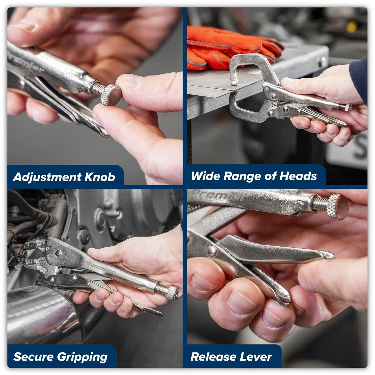Sealey AK6802 Premier Locking Pliers Set with Tool Tray 10pc