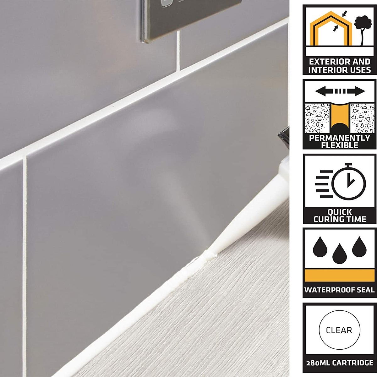 Everbuild General Purpose Silicone Sealant Clear 280ml GPSCL