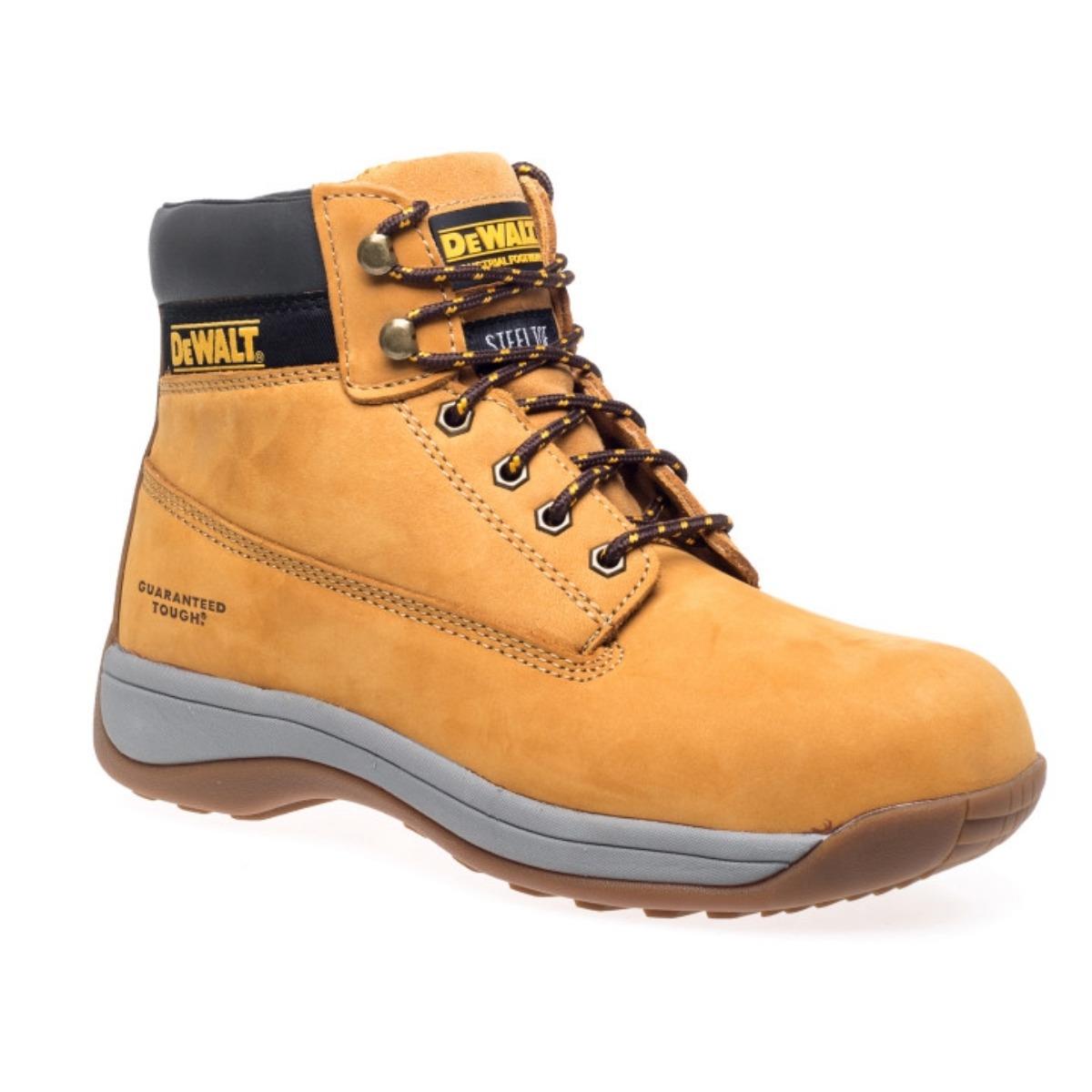 Dewalt Apprentice Nubuck Hiker Safety Boots Honey - Size 10