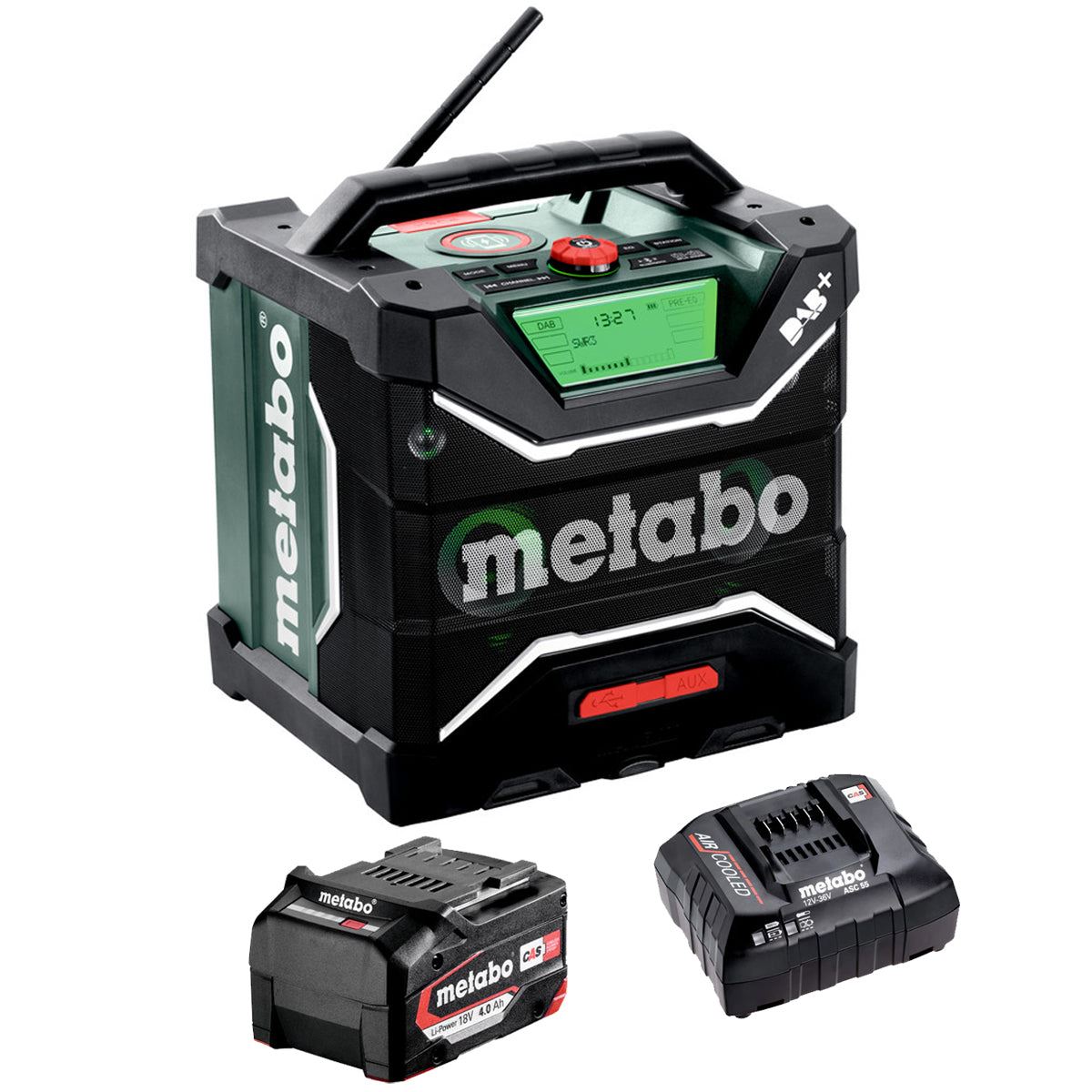Metabo RC 12-18 32W BT DAB+ 12-18V Bluetooth Radio with 1 x 4.0Ah Battery & Charger