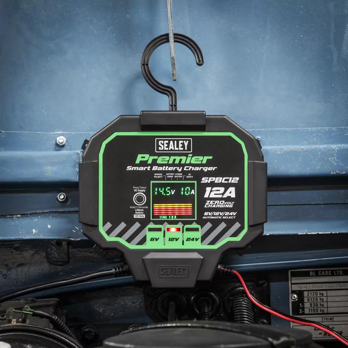 Sealey SPBC12 Premier Fully Automatic Battery Charger & Maintainer 12A