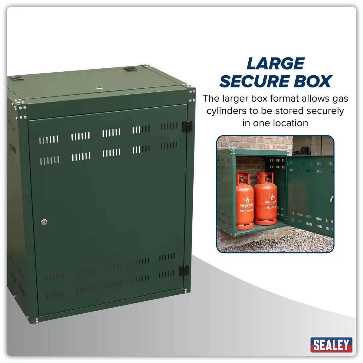 Sealey SGCSC219 Solid Gas Cylinder Safety Cabinet 2 x 19kg