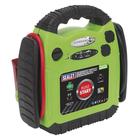 Sealey RS1322HV 12V Emergency Jump Starter with Air Compressor