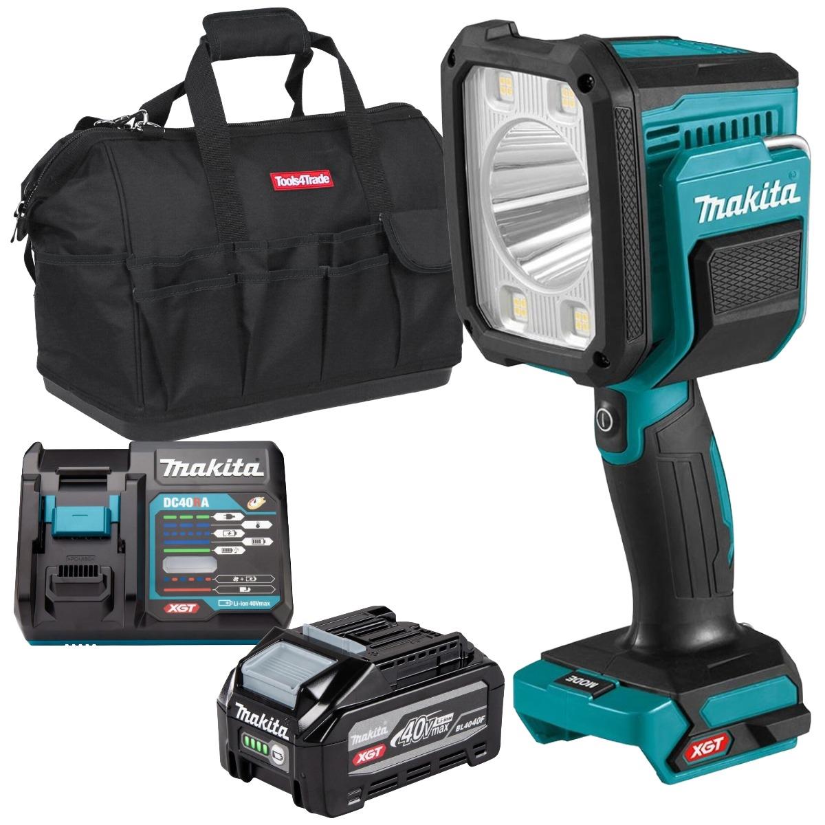 Makita ML007G 40V XGT Flashlight with 1 x 4.0Ah Battery, Charger & Bag