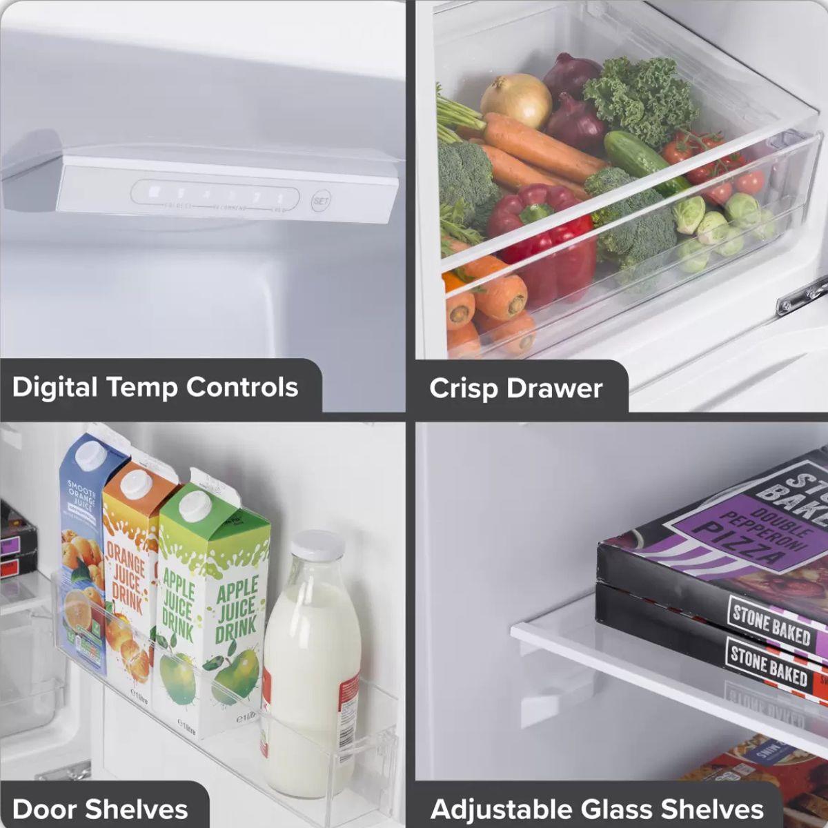 Sealey DH328 Baridi 50/50 Smart Frost Fridge Freezer 254L Capacity White 230V