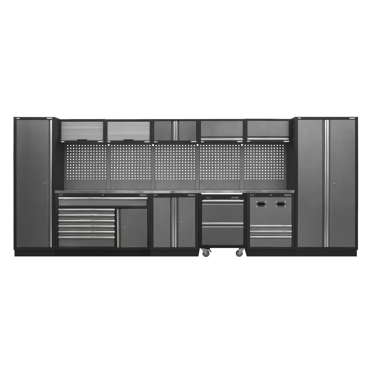 Sealey APMSSTACK16SS Super line PRO 4.9m Storage System Stainless Steel Worktop