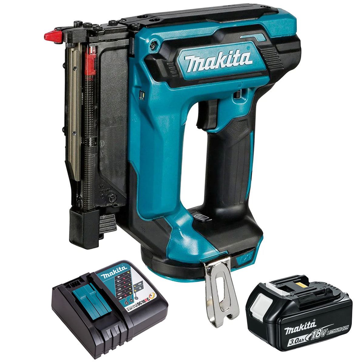Makita DPT353Z 18V First Fix 23Ga Pin Nailer with 1 x 3.0Ah Battery & Charger