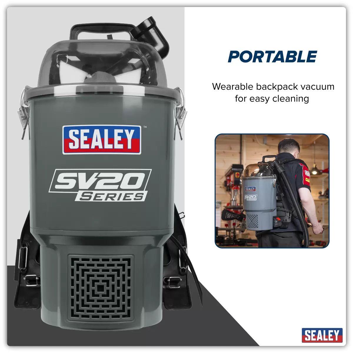 Sealey CP40VBV 40V SV20 Series Backpack Vacuum Cleaner Body Only