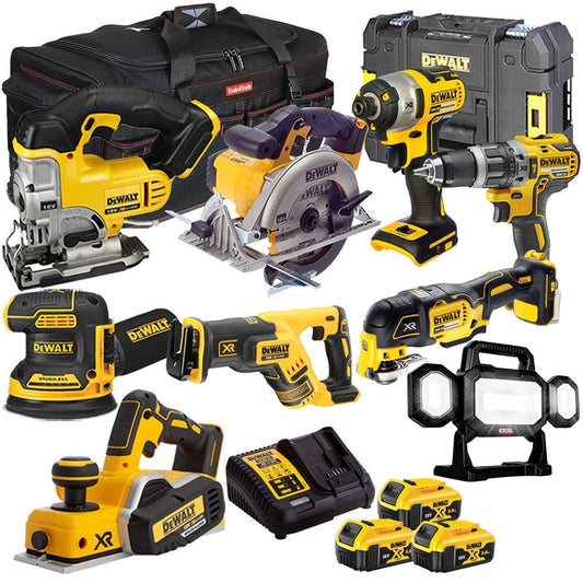 Dewalt 18V 9 Piece Power Tool Kit with 3 x 5.0Ah Battery & Charger T4TKIT-9715