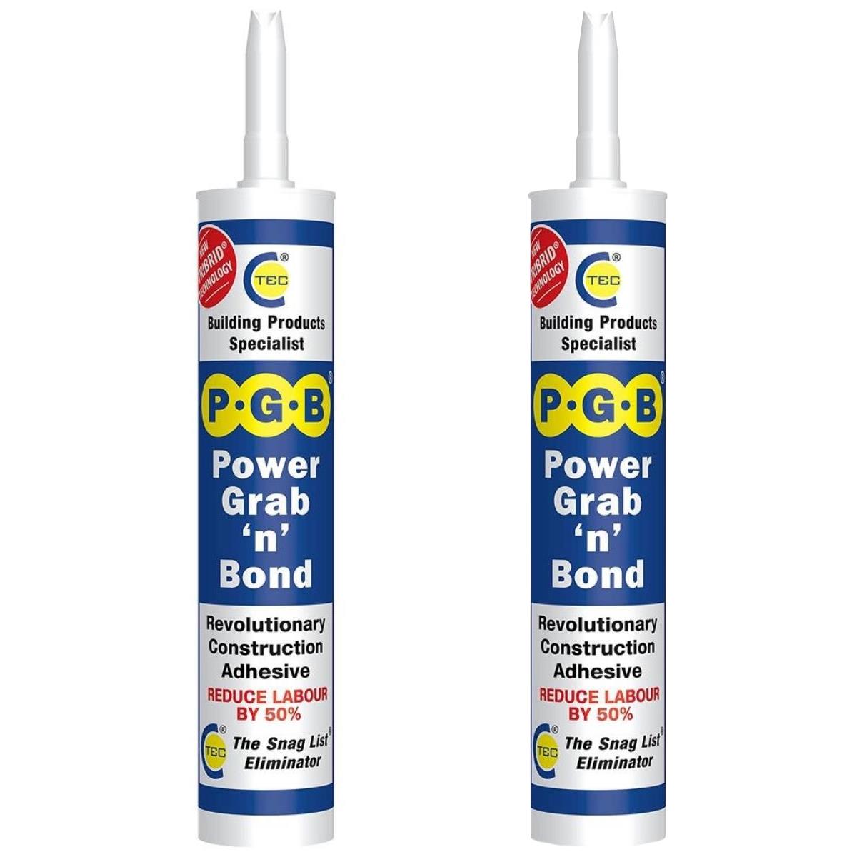 C-TEC PGB 290ml Power Grab ‘n’ Bond High Strength Grab Adhesive Pack of 2