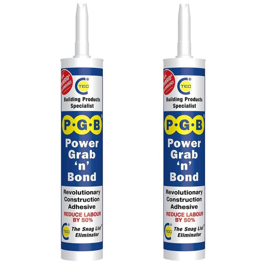 C-TEC PGB 290ml Power Grab ‘n’ Bond High Strength Grab Adhesive Pack of 2