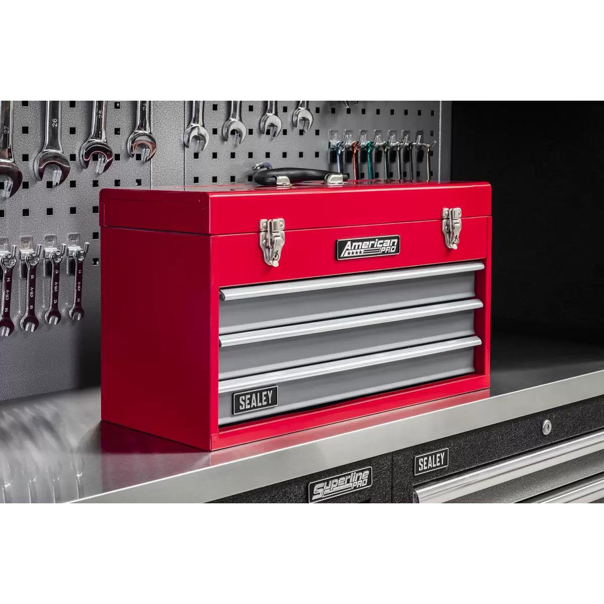 Sealey AP9243BB Tool Chest 3 Drawer Portable with Ball-Bearing Slides