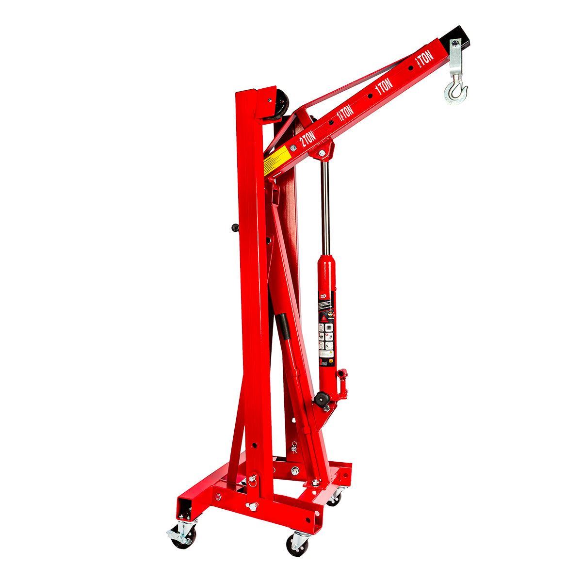 Big Red Torin 2-Ton Hydraulic Folding Engine Crane, Lifting Range 25-2240 mm
