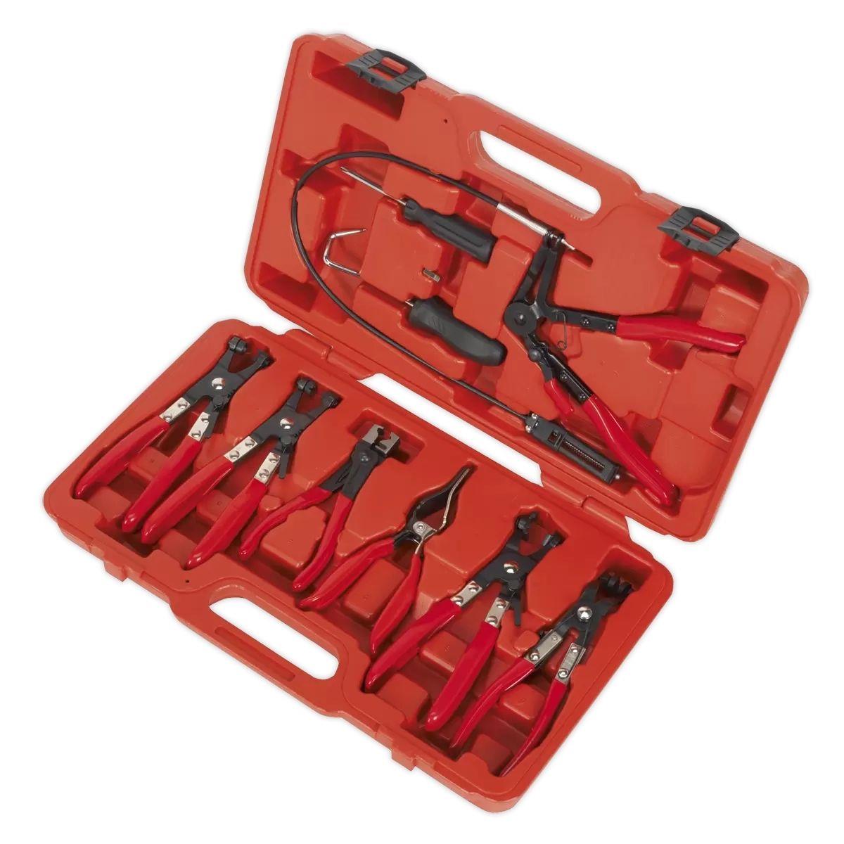 Sealey VS1662 Hose Clamp Removal Tool Set 9 Piece