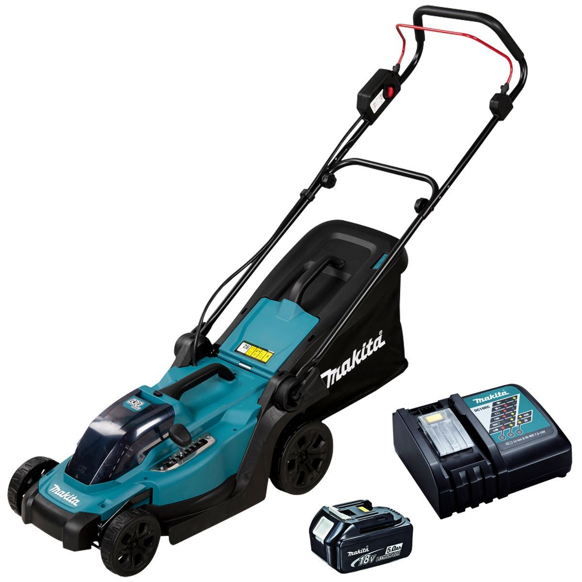 Makita DLM330RT 18V LXT Cordless 33cm Lawn Mower With 1 x 5.0Ah Battery & Charger