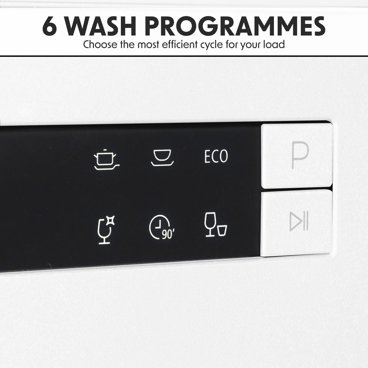 Sealey DH86 Baridi Tabletop Dishwasher 6 Place Settings 8L Capacity White 230V