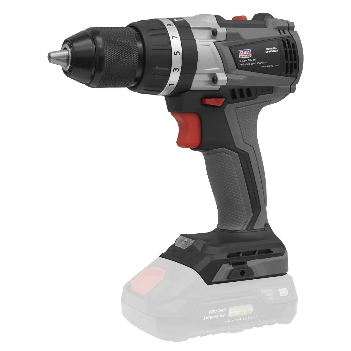 Sealey CP20VCOMBOX1EU Premier 20V Cordless 4 X Brushless Power Tool Kit Euro Plug With 2 Batteries & Charges