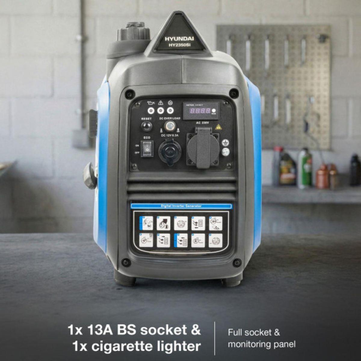 Hyundai HY2350Si Inverter Generator Recoil Start Pure Sine Wave 230V/2000W