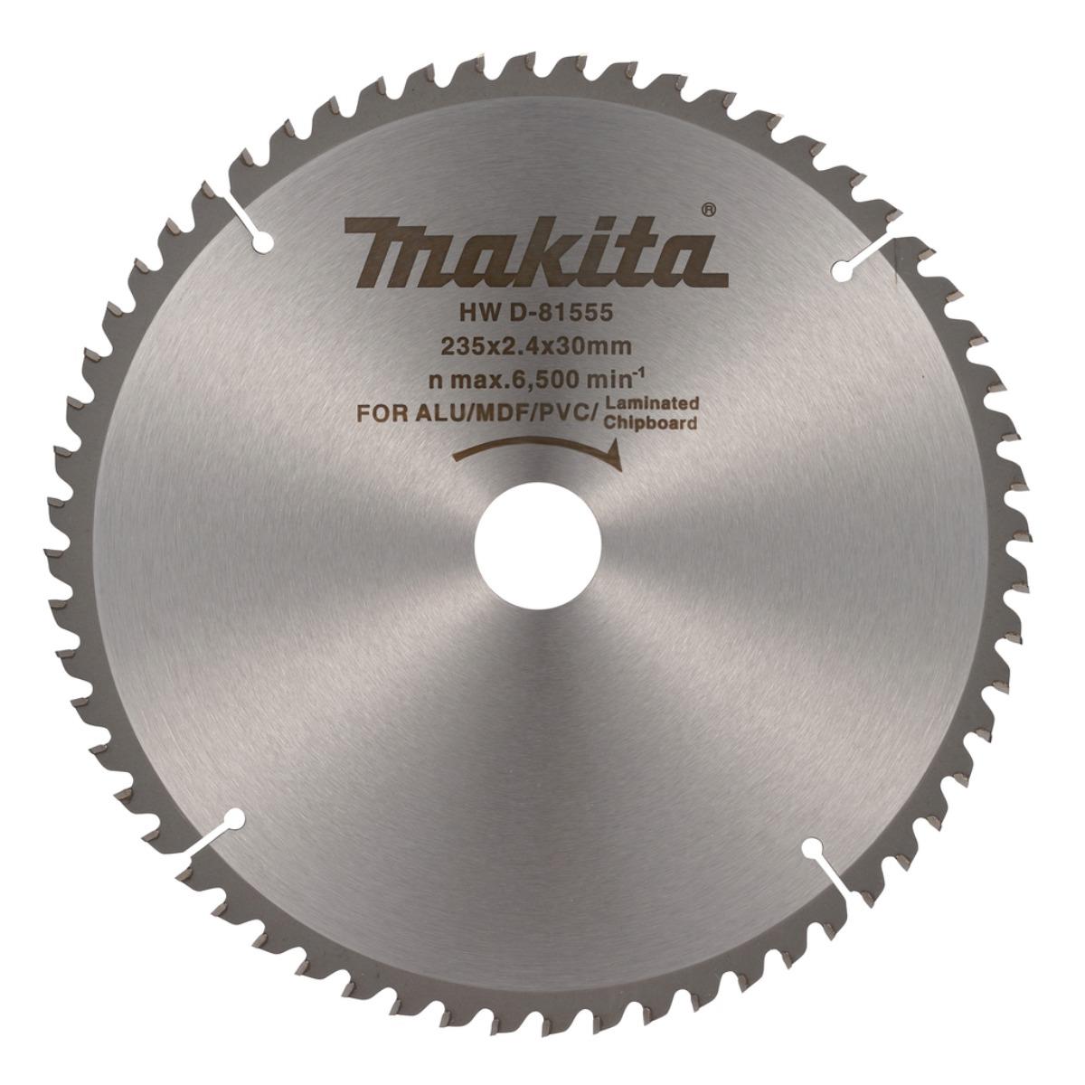Makita D-81555 TCT Multi-Purpose Circular Saw Blade 235mm x 30mm x 60T