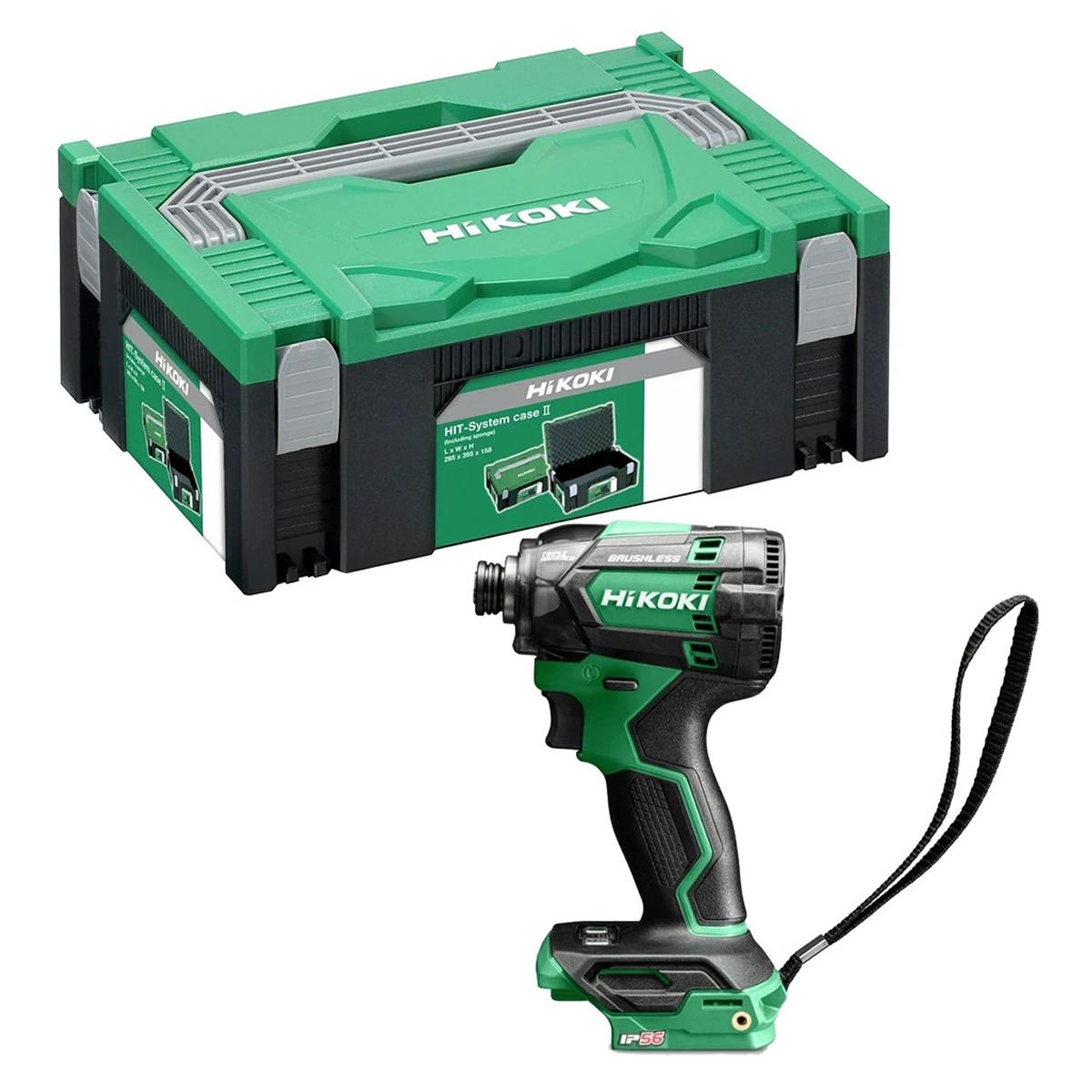 HiKOKI WH18DCW2Z 18V Brushless Impact Driver With 1 x 5.0Ah Battery Charger & Case