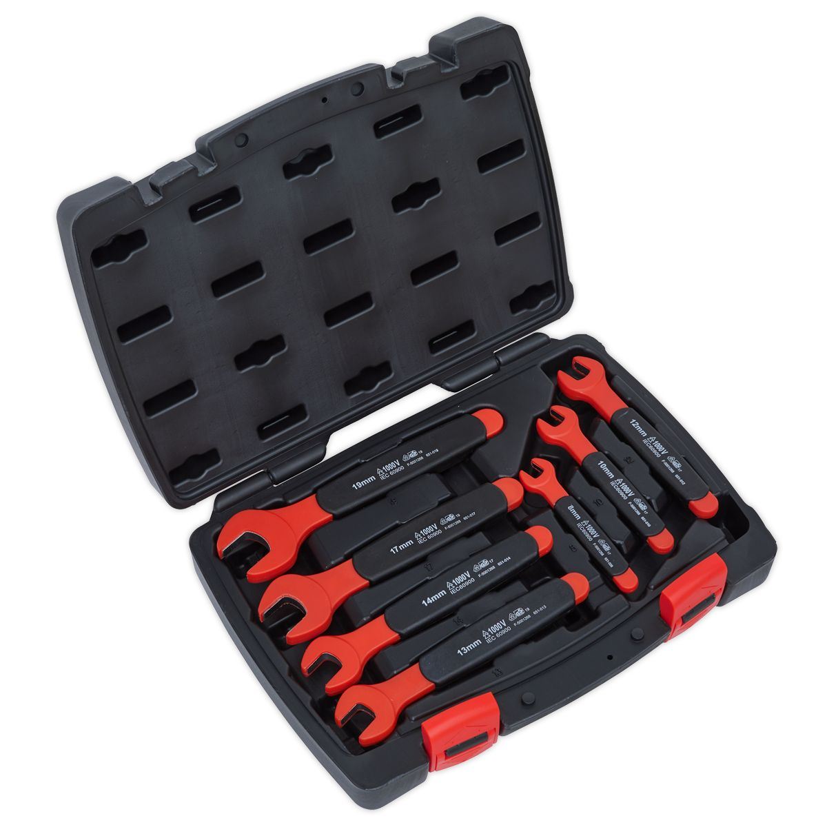 Sealey AK63171 Insulated Open-End Spanner Set 7pc VDE Approved