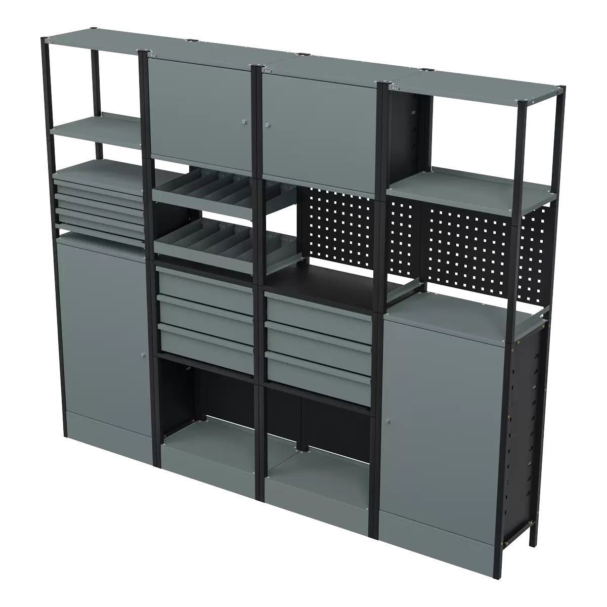 Sealey APMRSTACK2 Modular Racking System Combo 2.32m Durable and Versatile Storage Solution for Workshop