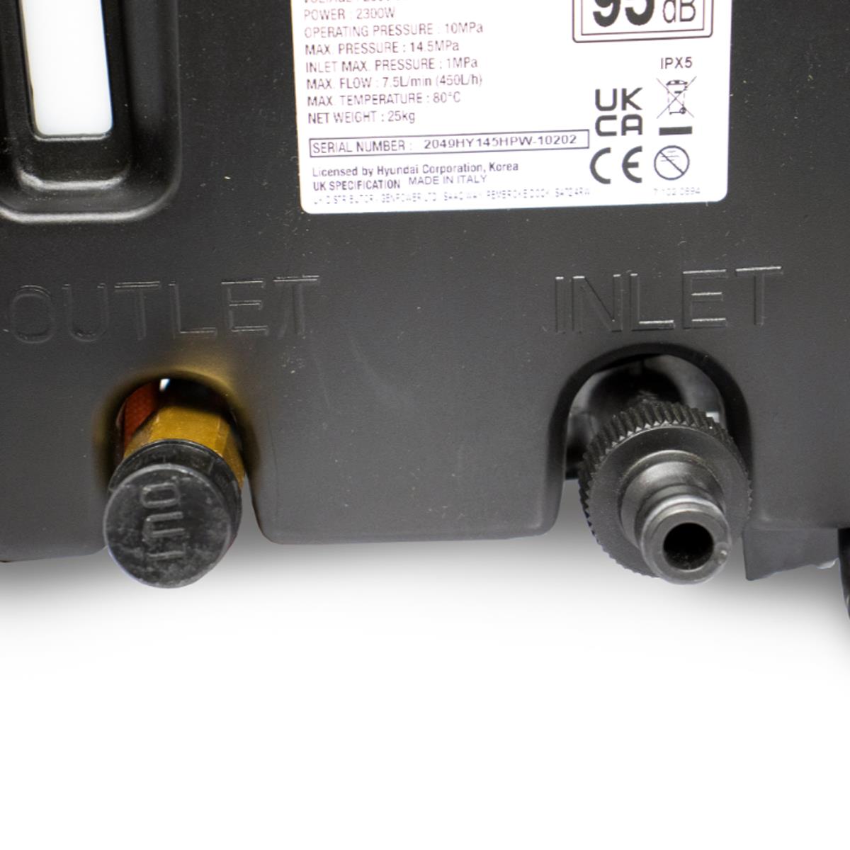 Hyundai HY145HPW-1 Hot Pressure Washer 2.3kW/240V for Powerful Cleaning Performance 3 Axial Cylinder Pump