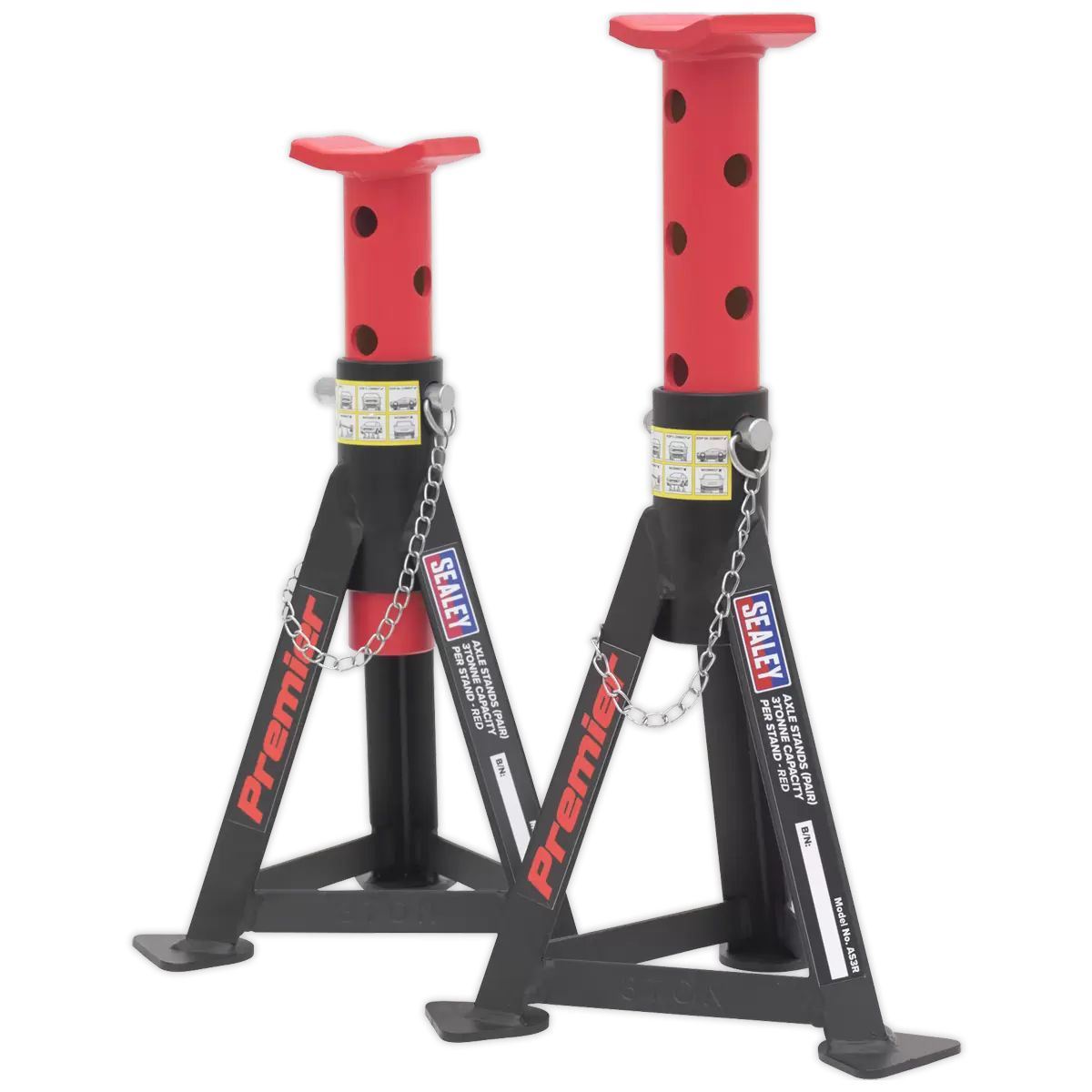 Sealey 3040ARCOMBO Axle Stands Pair 3 Tonne per Stand Combo