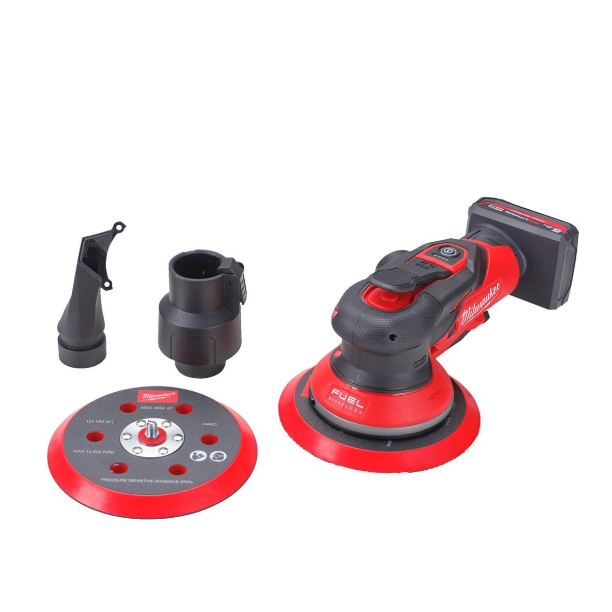 Milwaukee M12FROS5-502X 12V Brushless 150mm Random Orbital Sander with 2 x M12HB5 5.0Ah Battery, Charger & Case 4933493652