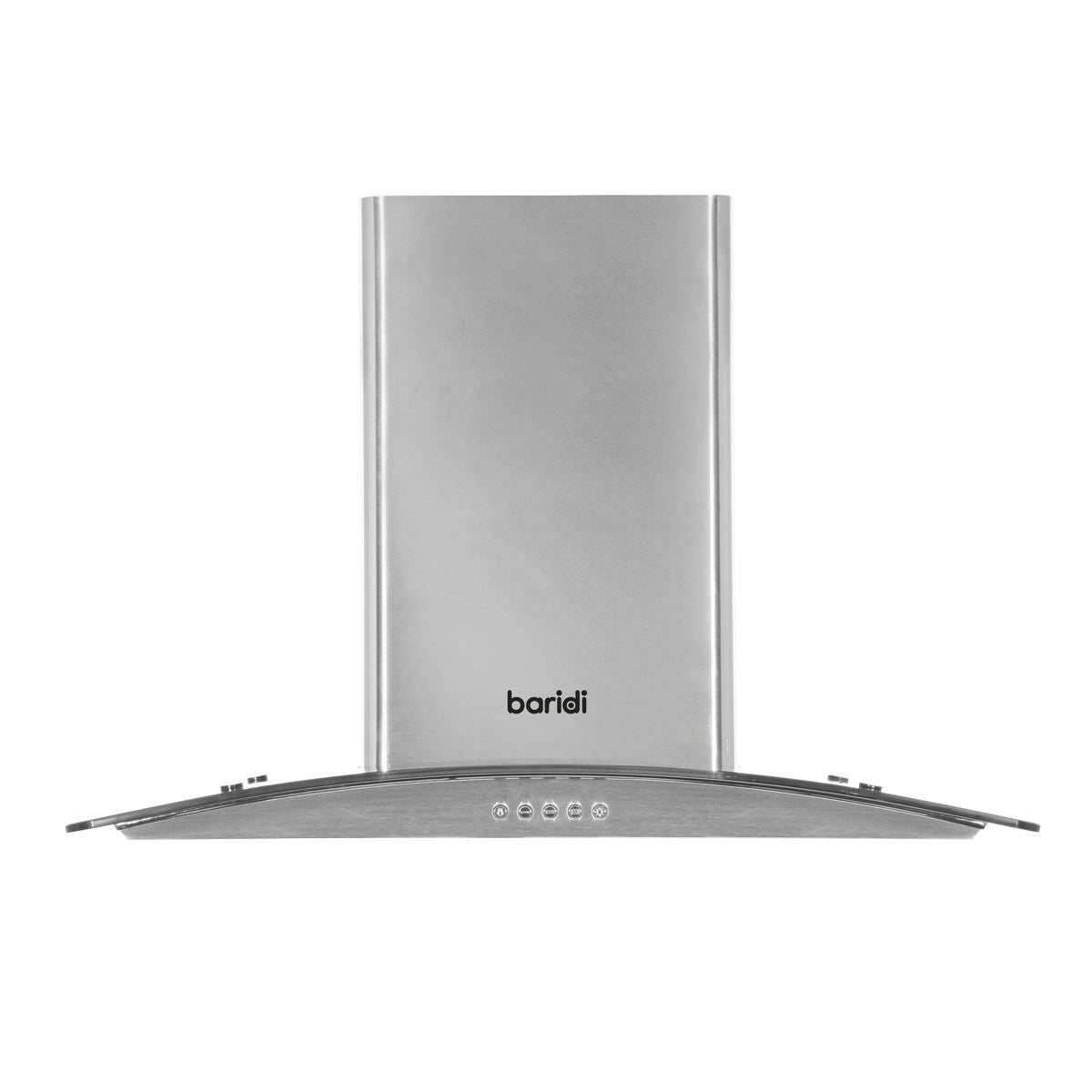 Sealey DH128 Baridi Curved Glass Cooker Hood with Carbon Filters & LED Lights 60cm Stainless Steel