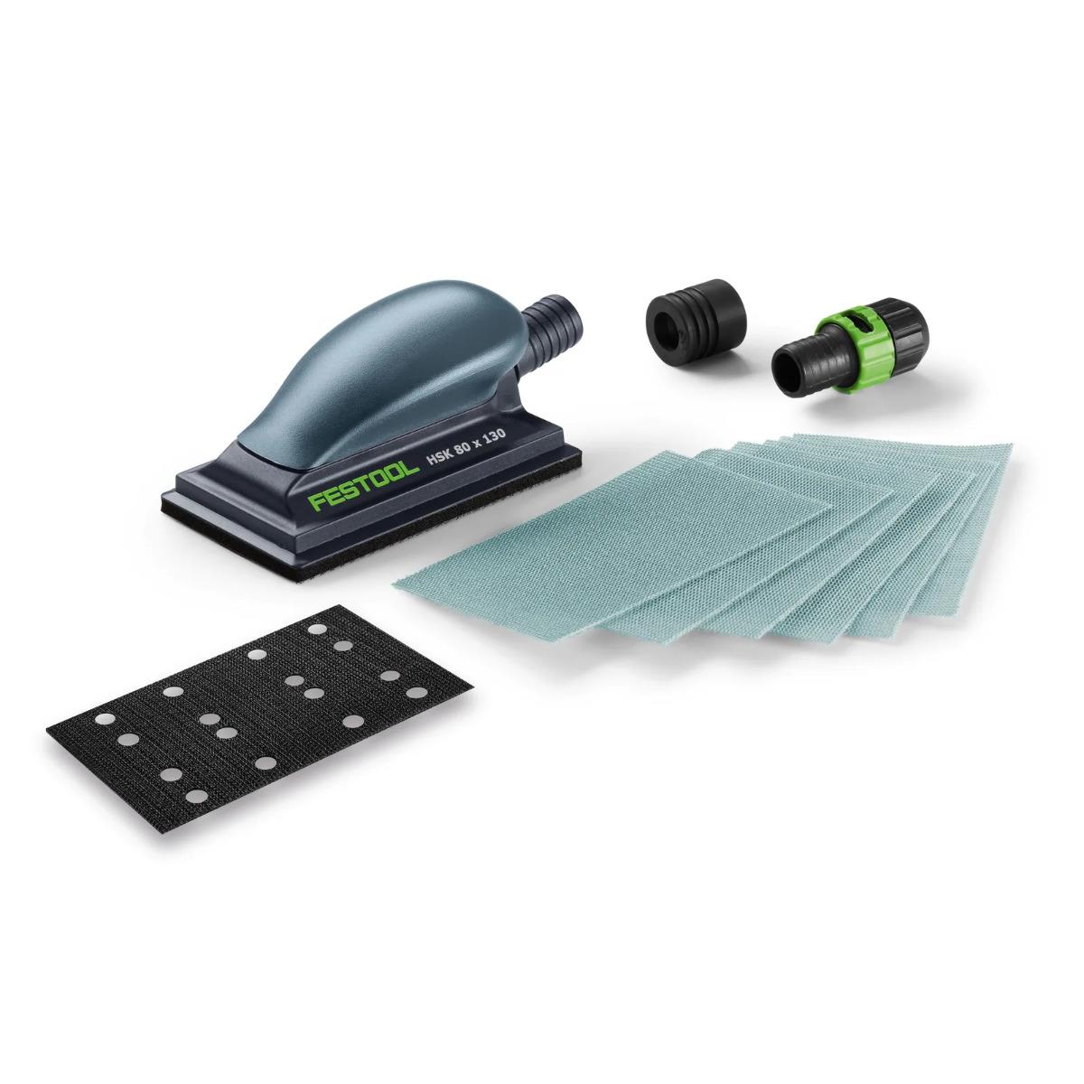 Festool HSK-A 80x130 Hand Sanding Block with Abrasive Net & Adapter - 578960