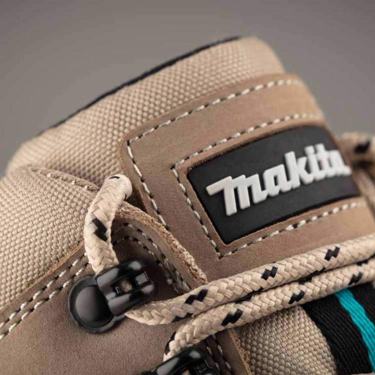 Makita MK402M Anjo Safety Leather Boots Stone - Size 10