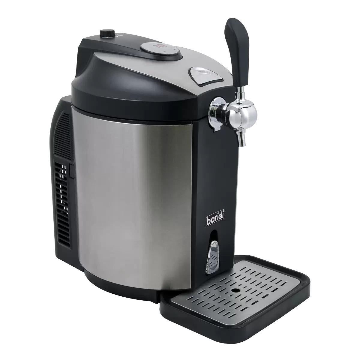 Sealey DH49 Baridi Mini Keg Draft Beer Dispenser Tap with Integrated Cooling 5L Capacity 240V