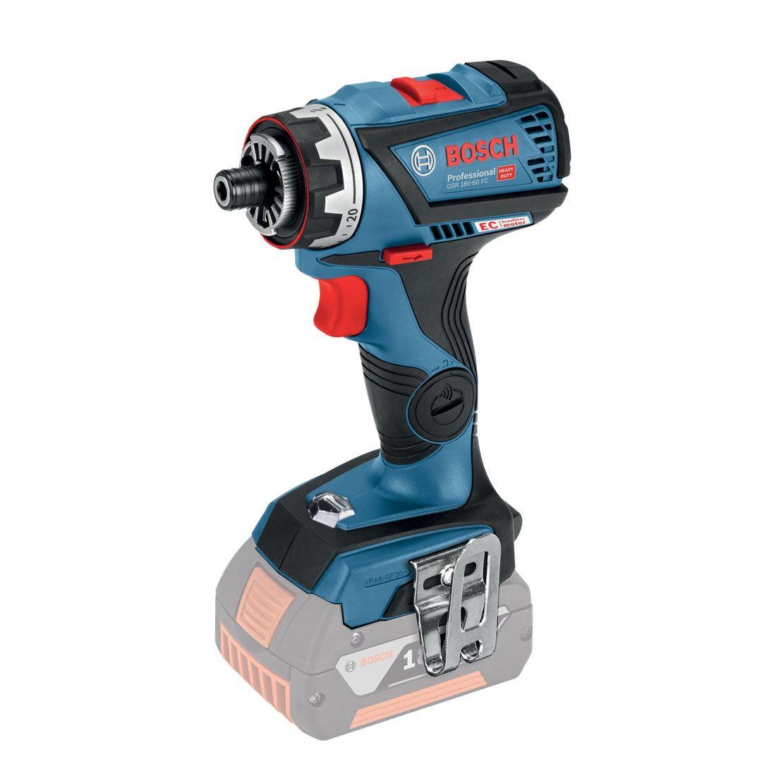 Bosch GSR 18V-60 FC FlexiClick Drill Driver Body Only with 3 Attachments in Case Item Condition Used