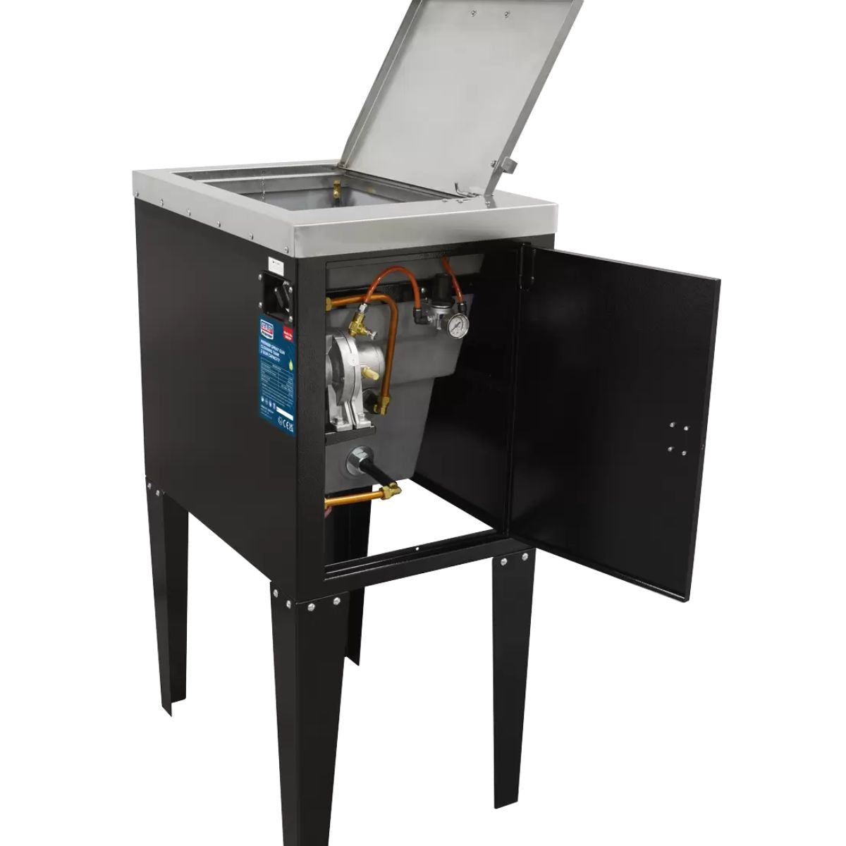 Sealey SM23P Premier Spray Gun Cleaning Tank 2 Gun Capacity