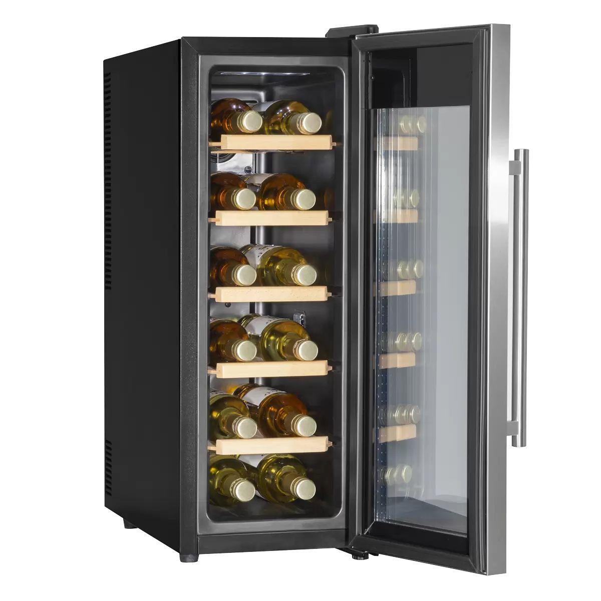 Sealey DH74 Baridi 12 Bottle Fridge & Cooler 38L Stainless Steel 230V/55W