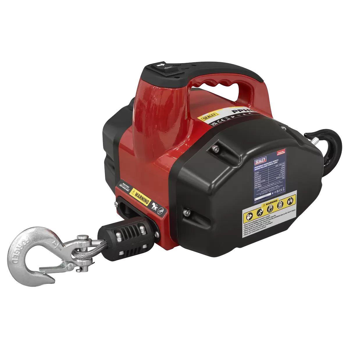 Sealey PPH500/230 Portable Handheld Winch 500kg Pulling Force 230V