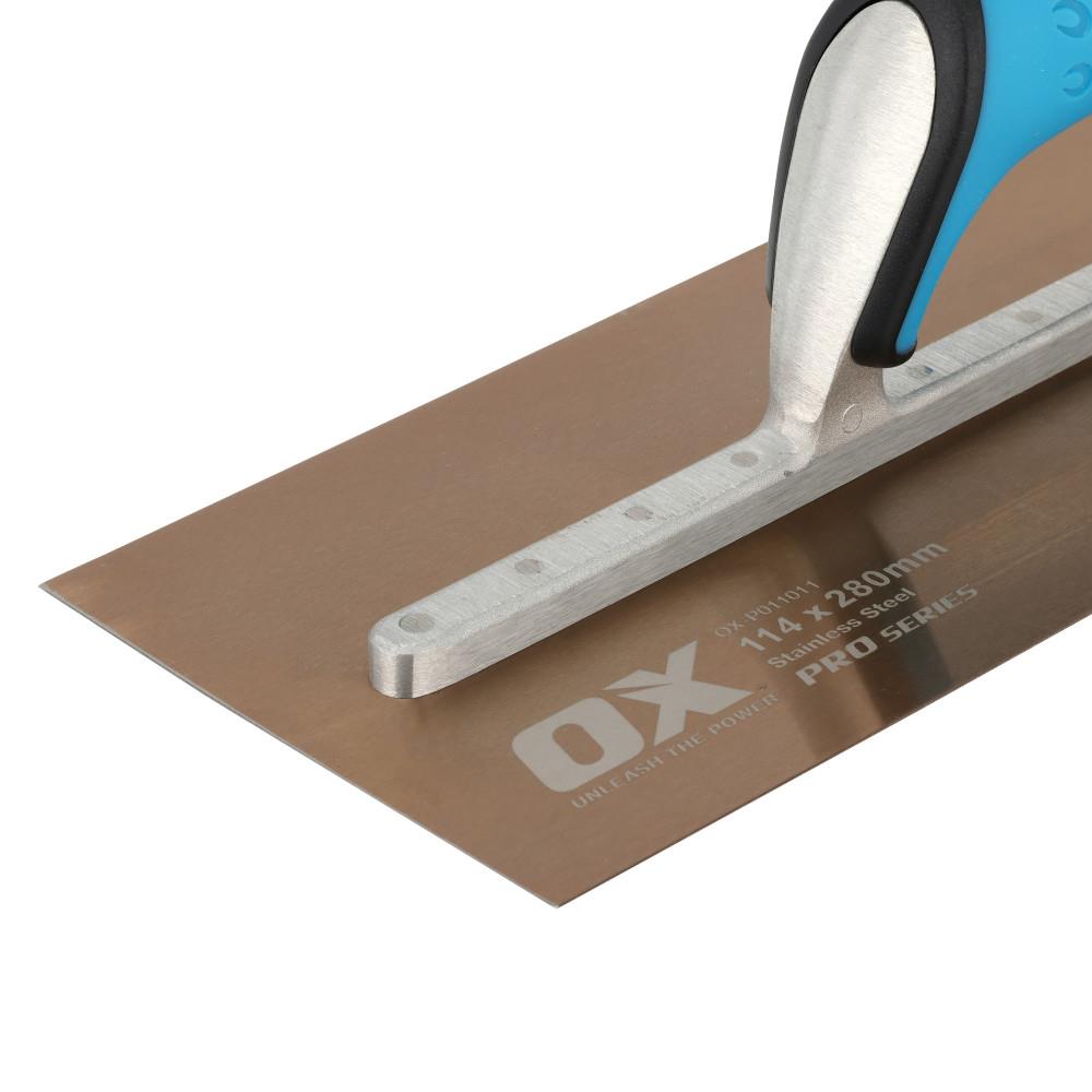 OX Tools P011011 Pro Stainless Steel Plasterers Trowel 114 x 280mm