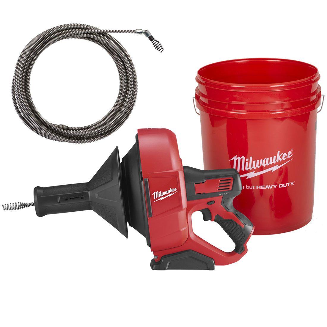 Milwaukee M12BDC8-0C 12V Compact Drain Cleaner With 1 x 3.0Ah Battery & Charger