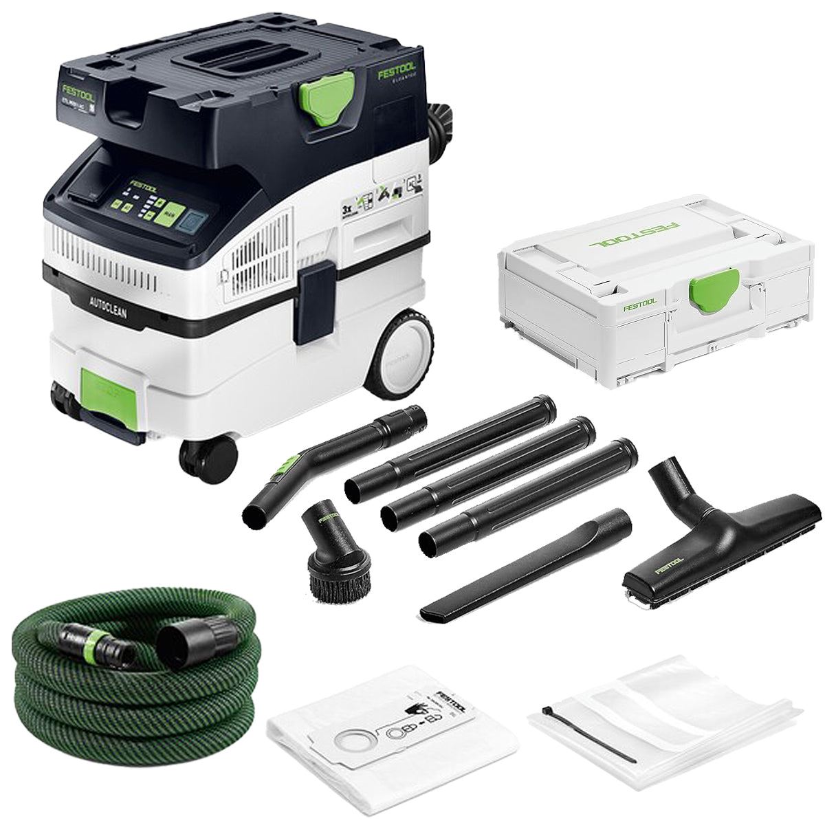 Festool CTL MIDI I AC 230V GB Mobile Dust Extractor CLEANTEC - 578548 With Compact Cleaning Set 577257