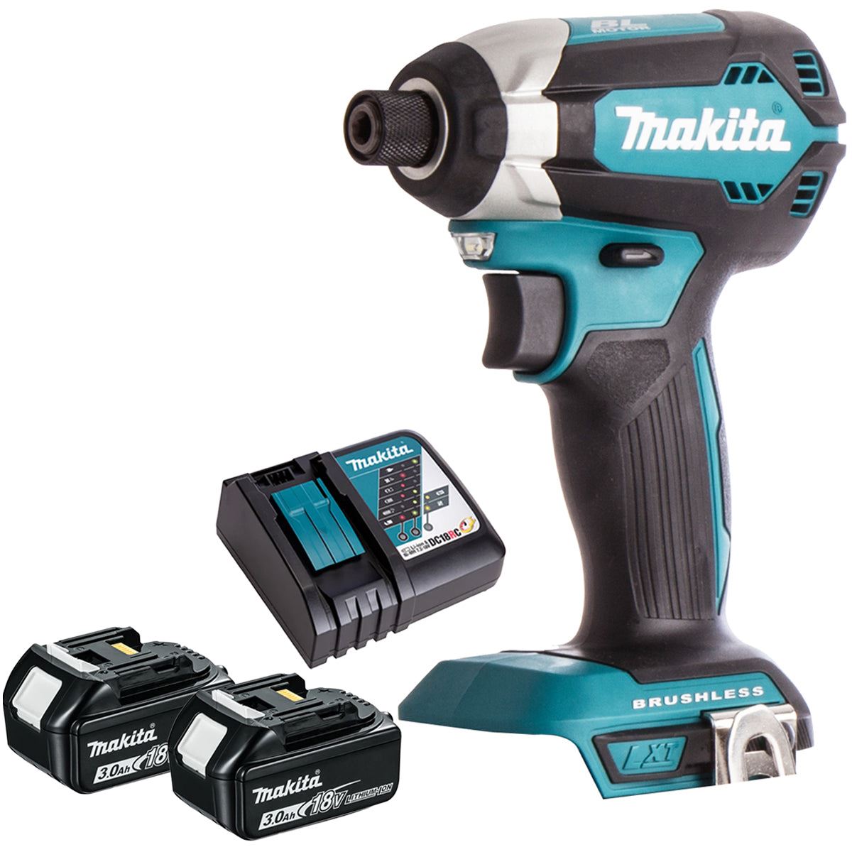Makita DTD153Z 18V Brushless Impact Driver with 2 x 3.0Ah Battery & Charger