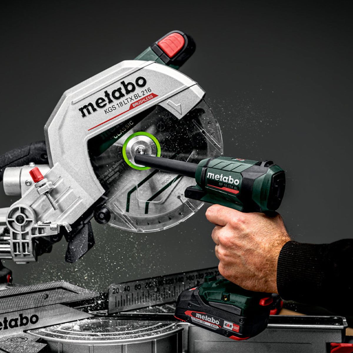 Metabo BP 18 LTX BL 18V Brushless Blower with 1 x 5.5Ah Battery Charger & Bag
