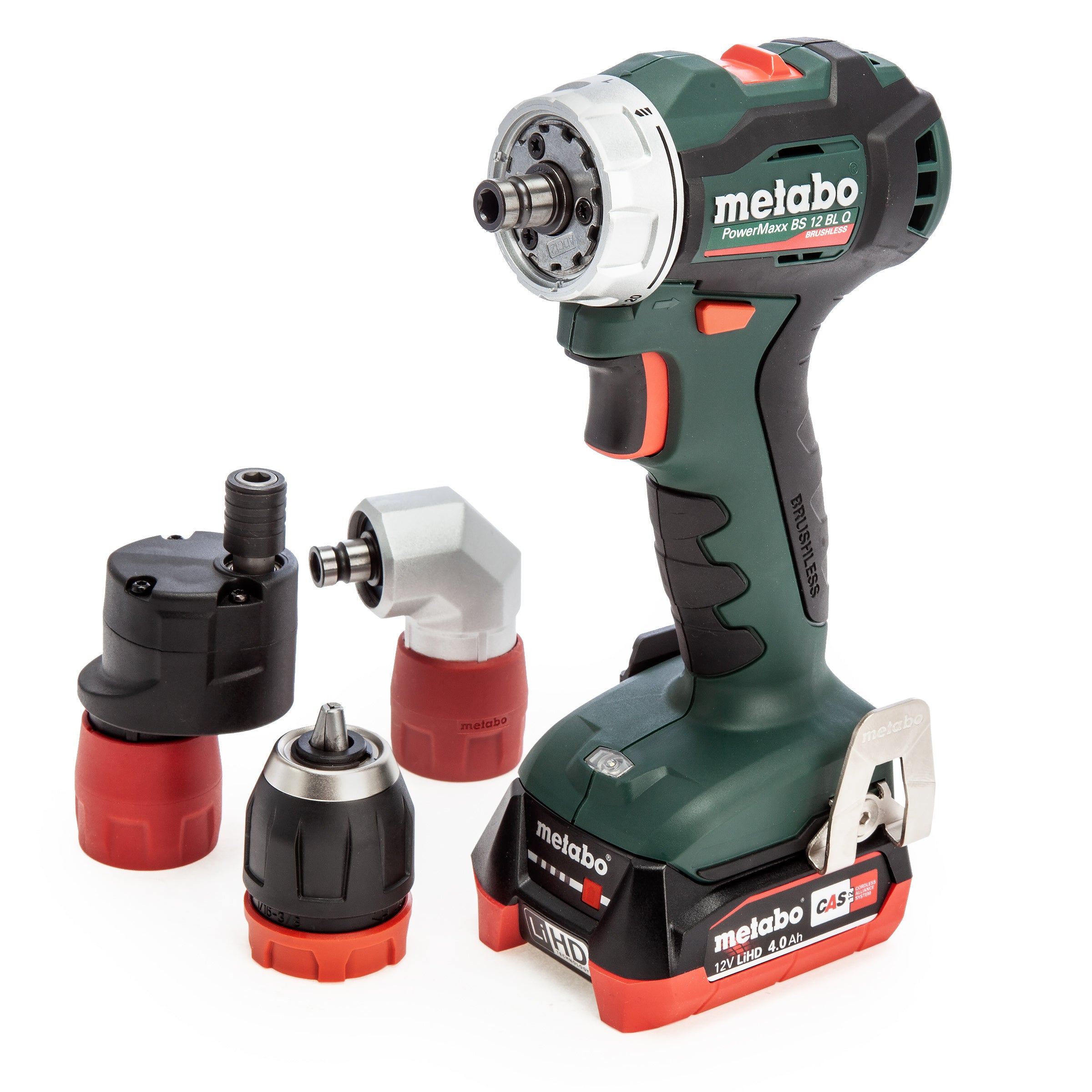 Metabo BS12BLQ 12V Brushless PowerMaxx Drill Driver Kit with 2 x 4.0Ah Battery UK601039801